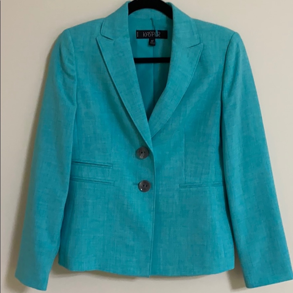 Teal blue blazer
